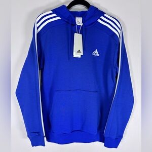 NWT Adidas Essentials 3-Stripes Hoodie Royal Blue Men's Size S